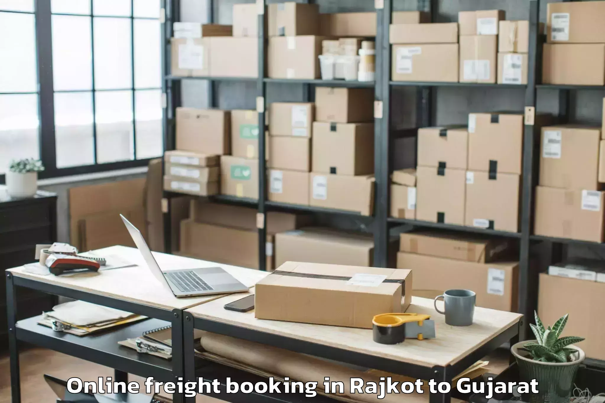 Reliable Rajkot to Hazira Port Online Freight Booking